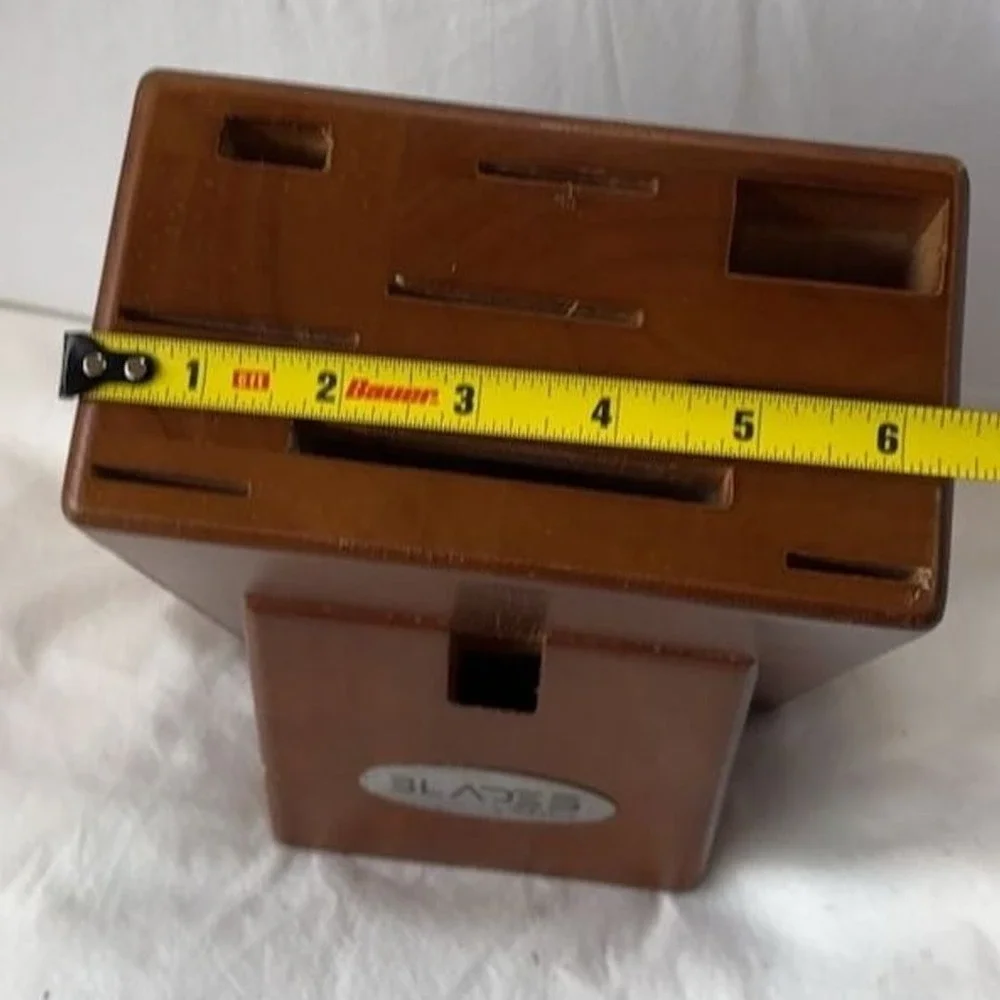 Blades by Rick Maurer Wooden Knife Block Storage Stand
